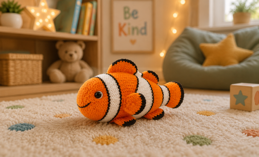 Clown Fish Knitting Pattern