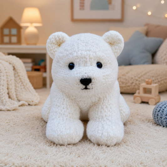 Polar Bear Cube Knitting Pattern
